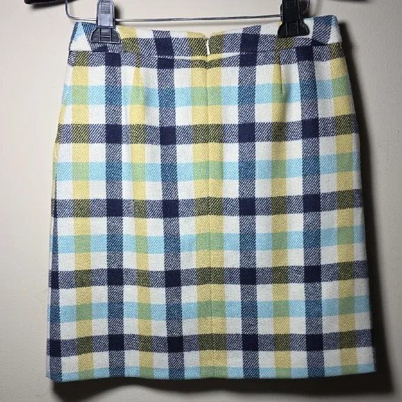 Boden British Tweed 100% Wool Plaid Mini Skirt - Picture 3 of 5